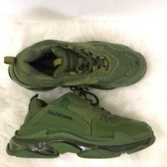 Balenciaga Triple S Men's Shoes/Olive green/USA Size 7/ART - Picture 1 of 16
